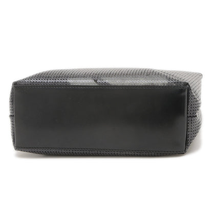 スパンコールメッシュ ハンドバッグ ブラック ポーチ付き 1GB417 トートバッグ