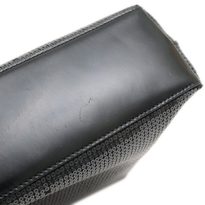 スパンコールメッシュ ハンドバッグ ブラック ポーチ付き 1GB417 トートバッグ