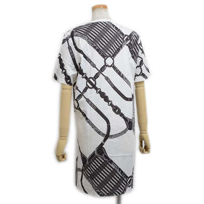 ワンピース coaching remix コットン ホワイト/マルチカラー 36サイズ H5E4518DE ワンピース