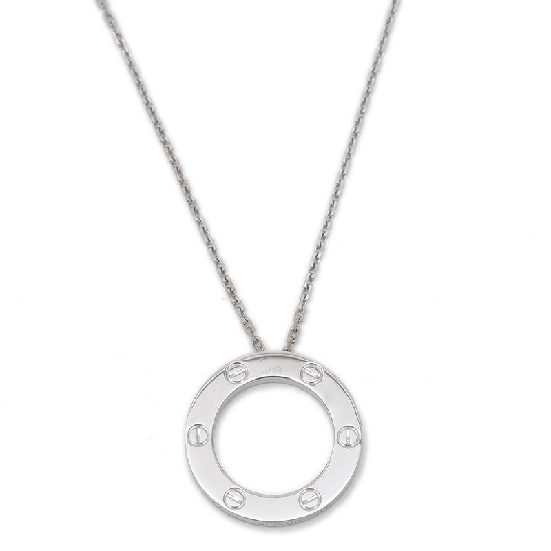 ラブ サークル ネックレス K18WG ネックレス