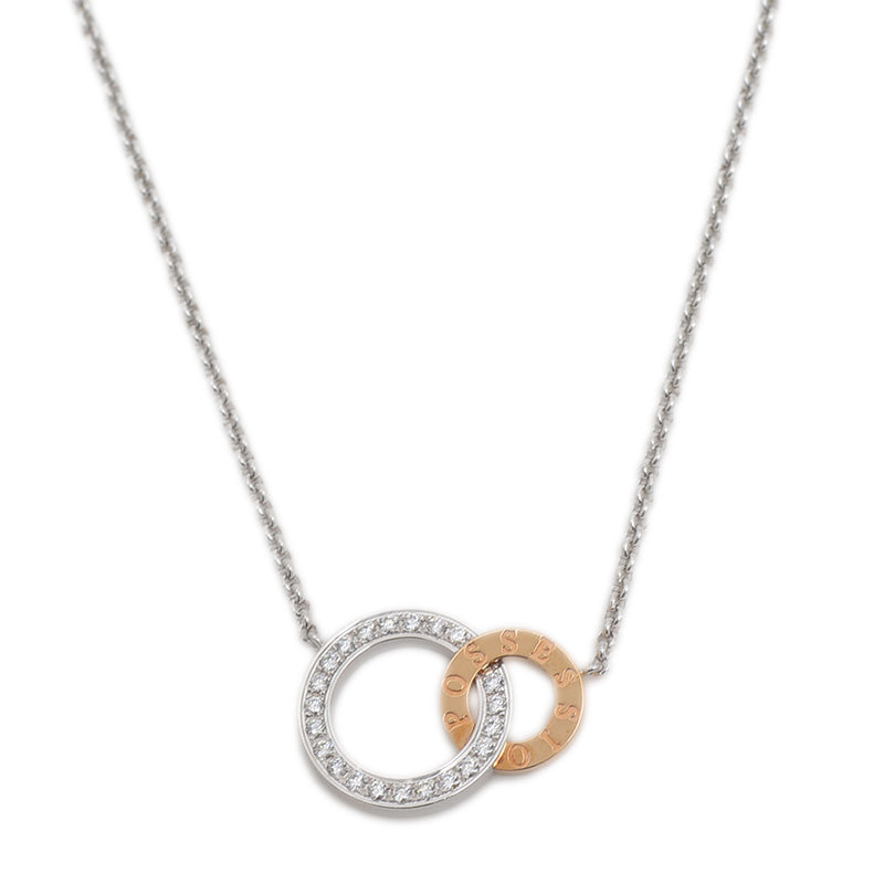 フラットポセション ネックレス K18WG/PG/ダイヤ G33PZ100 ネックレス