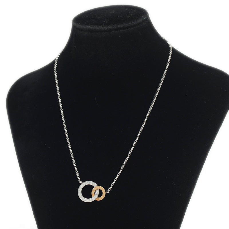 フラットポセション ネックレス K18WG/PG/ダイヤ G33PZ100 ネックレス