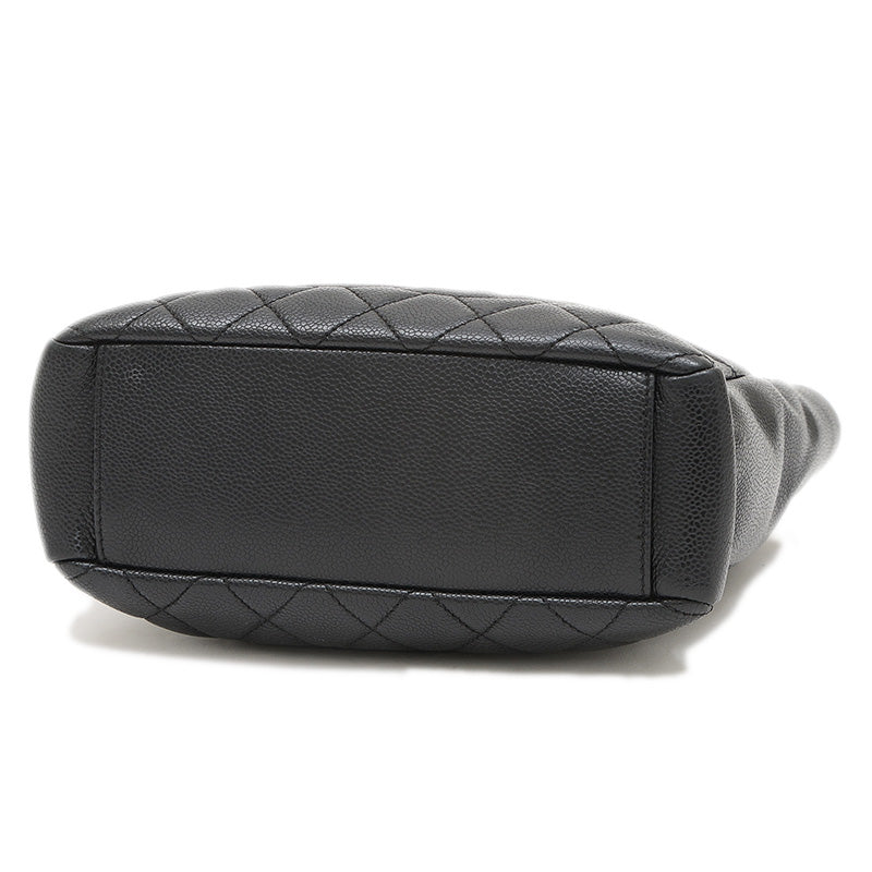 PST トートバッグ キャビアスキン ブラック ゴールド金具 A50994 トートバッグ