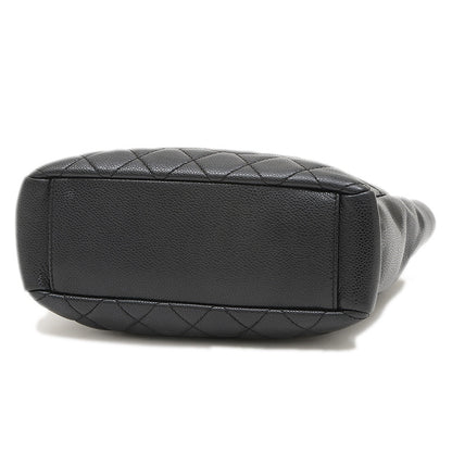 PST トートバッグ キャビアスキン ブラック ゴールド金具 A50994 トートバッグ