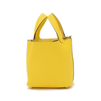 ピコタンロック PM 18 トリヨン ジョーヌナプル シルバー金具 Y刻印 ハンドバッグ