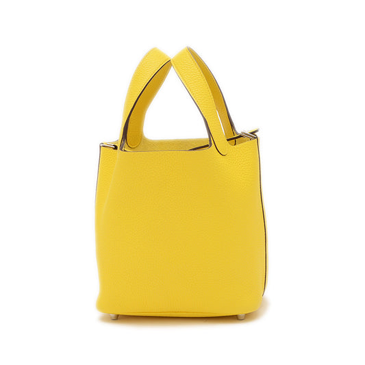 ピコタンロック PM 18 トリヨン ジョーヌナプル シルバー金具 Y刻印 ハンドバッグ