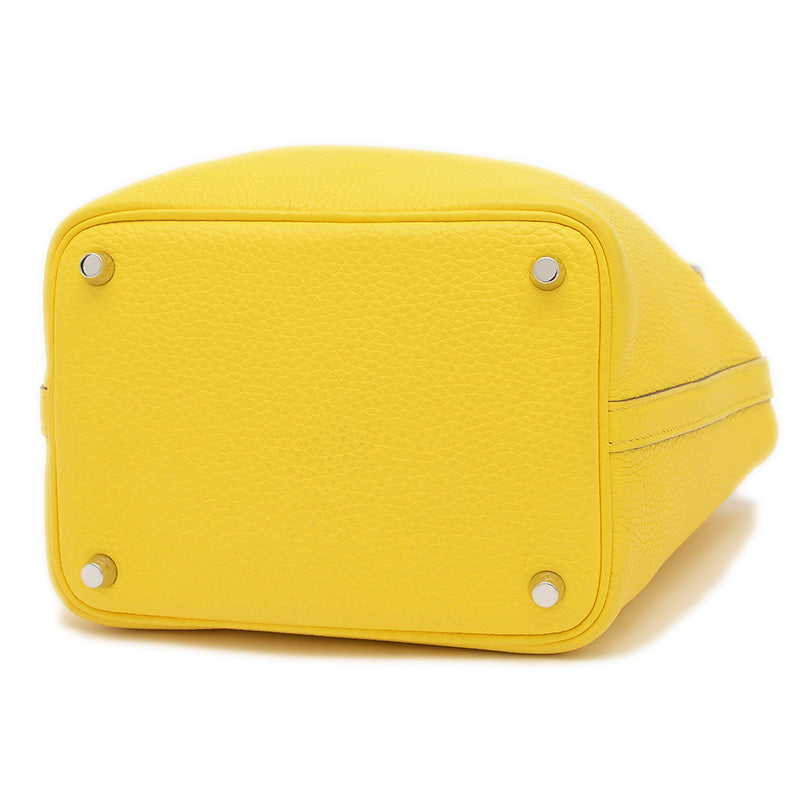 ピコタンロック PM 18 トリヨン ジョーヌナプル シルバー金具 Y刻印 ハンドバッグ