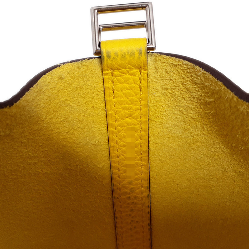 ピコタンロック PM 18 トリヨン ジョーヌナプル シルバー金具 Y刻印 ハンドバッグ