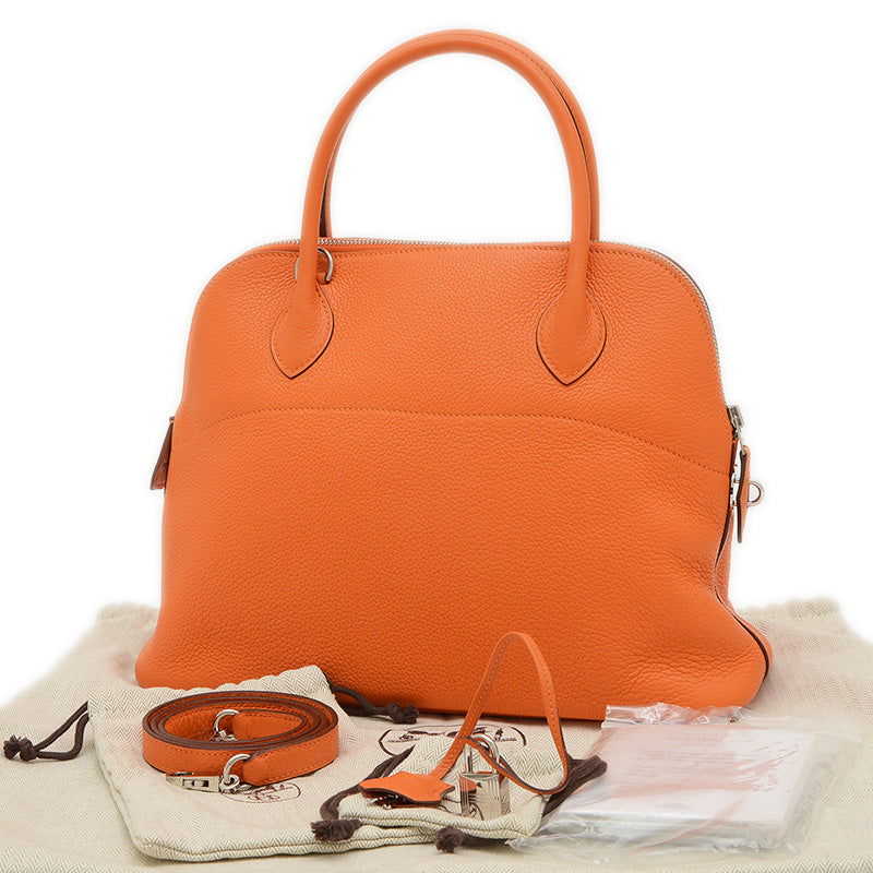 ボリード31 トリヨン オレンジ シルバー金具 L刻印 ハンドバッグ