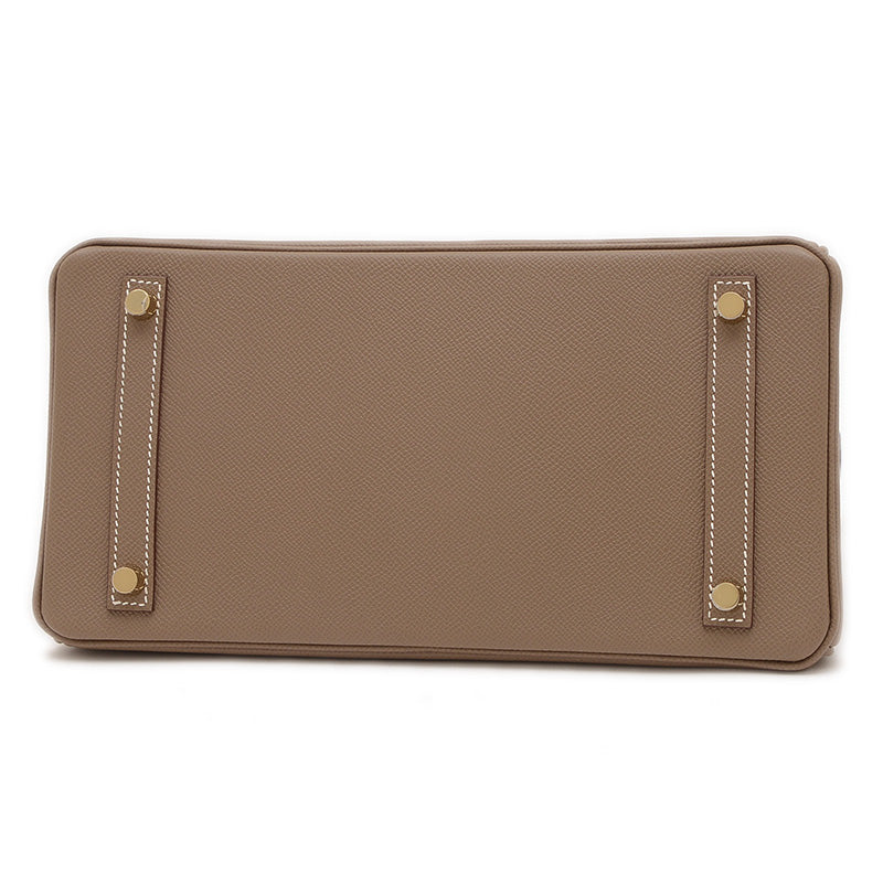 バーキン30 エプソン エトゥープ ゴールド金具 W刻印 ハンドバッグ