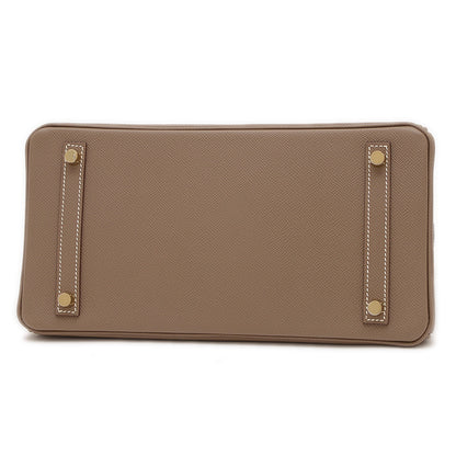 バーキン30 エプソン エトゥープ ゴールド金具 W刻印 ハンドバッグ