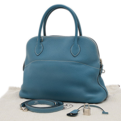 ボリード31 トリヨン ブルージーン シルバー金具 O刻印 ハンドバッグ