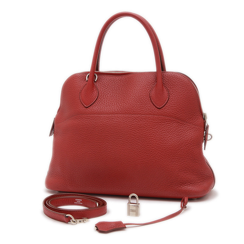 ボリード31 トリヨン ルージュヴィフ シルバー金具 Q刻印 ハンドバッグ