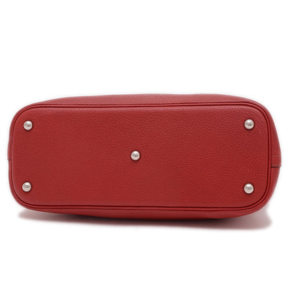 ボリード31 トリヨン ルージュヴィフ シルバー金具 Q刻印 ハンドバッグ