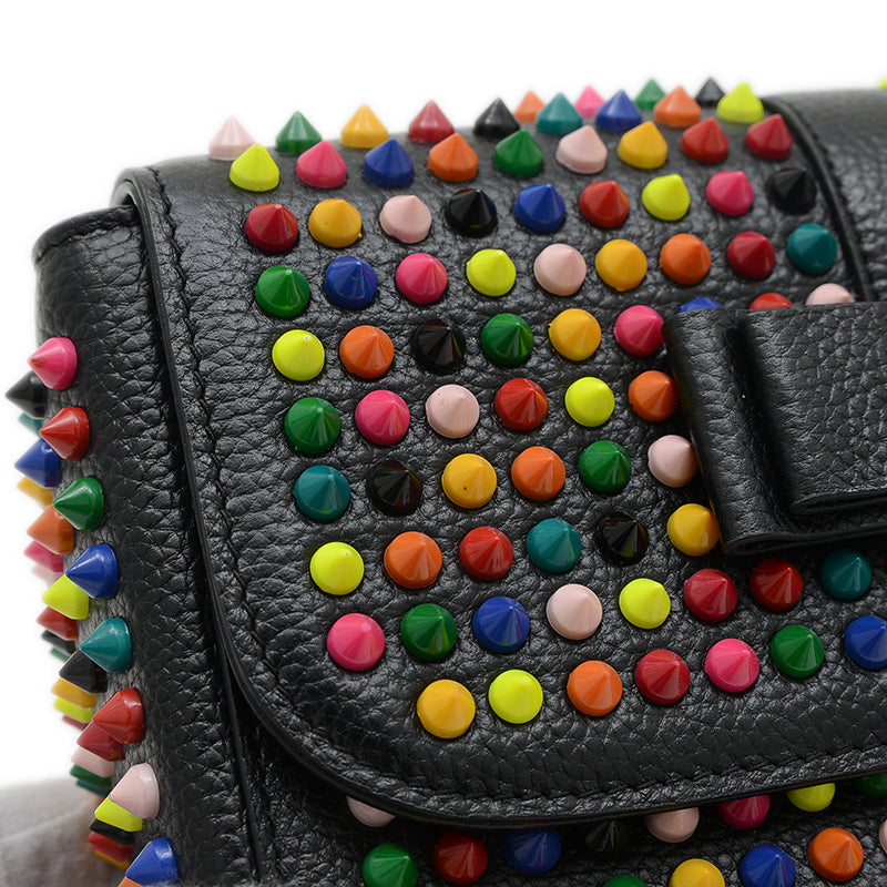 チェーンショルダーバッグ レザー ブラック/マルチカラー ショルダーバッグ