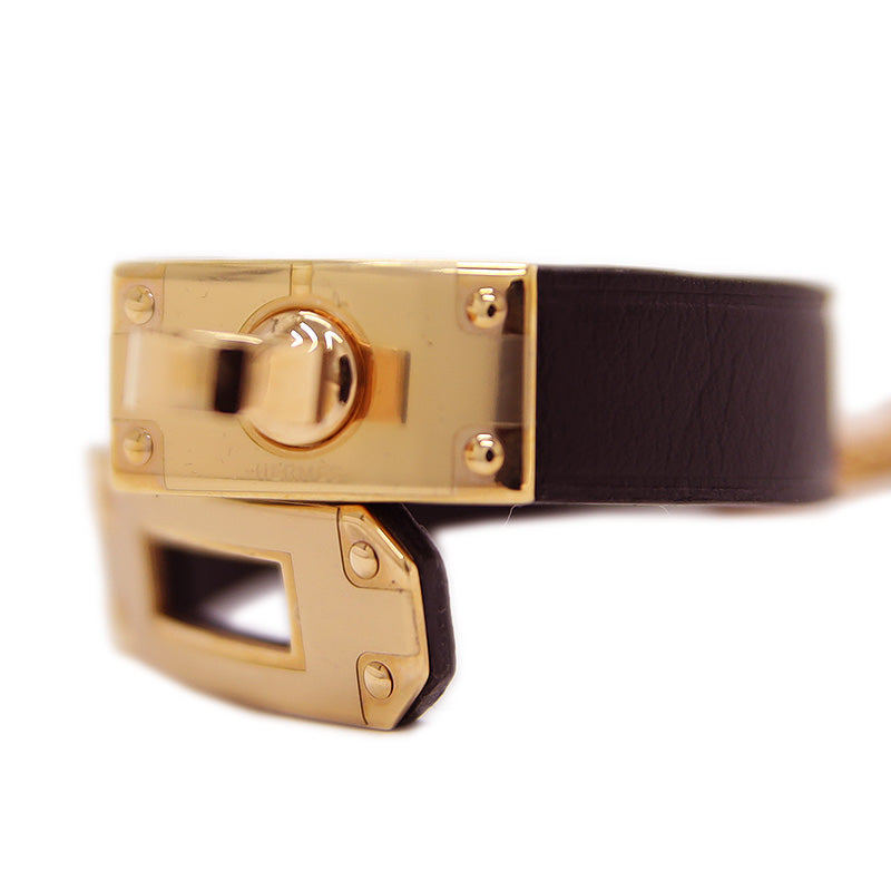 ケリー グローブホルダー スイフト ブラック ローズゴールド金具 イニシャル入り 手袋