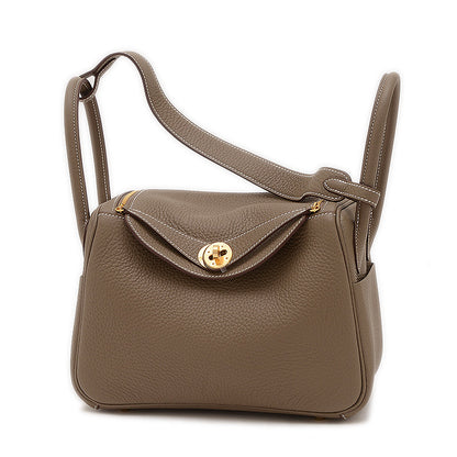 リンディ26 トリヨン エトゥープ ゴールド金具 K刻印 ショルダーバッグ