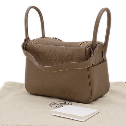 リンディ26 トリヨン エトゥープ ゴールド金具 K刻印 ショルダーバッグ