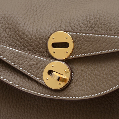 リンディ26 トリヨン エトゥープ ゴールド金具 K刻印 ショルダーバッグ