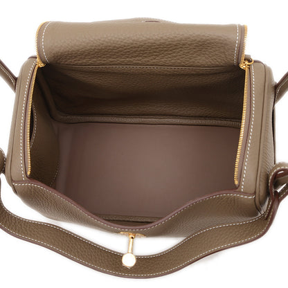 リンディ26 トリヨン エトゥープ ゴールド金具 K刻印 ショルダーバッグ