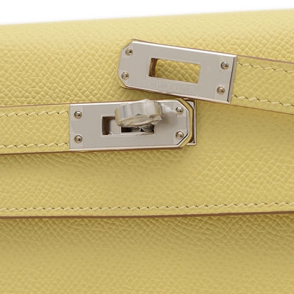 ケリー25 外縫い エプソン ジョーヌプッサン シルバー金具 W刻印 ハンドバッグ