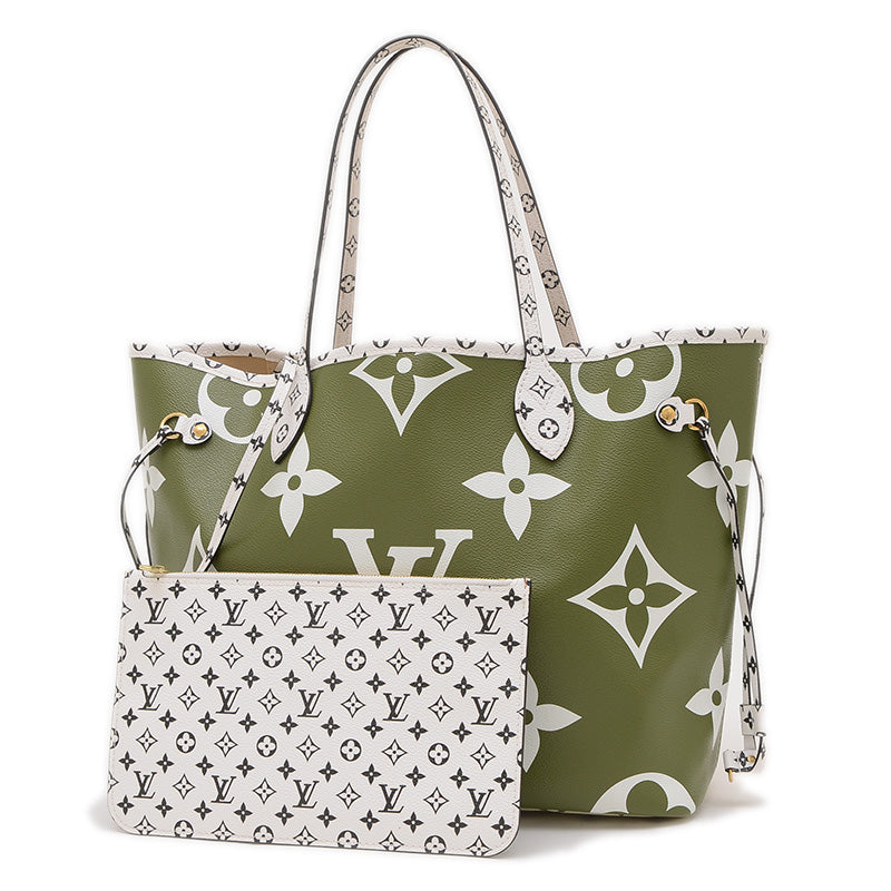 モノグラムジャイアント ネヴァーフルMM トートバッグ カーキ M44568 トートバッグ