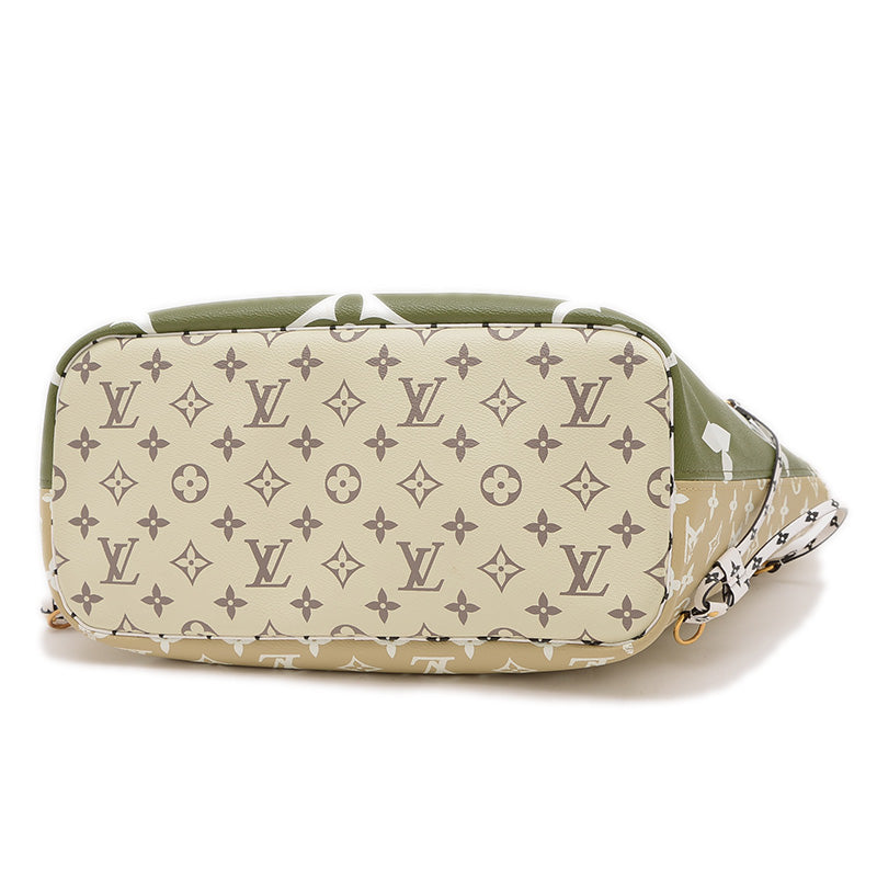 モノグラムジャイアント ネヴァーフルMM トートバッグ カーキ M44568 トートバッグ