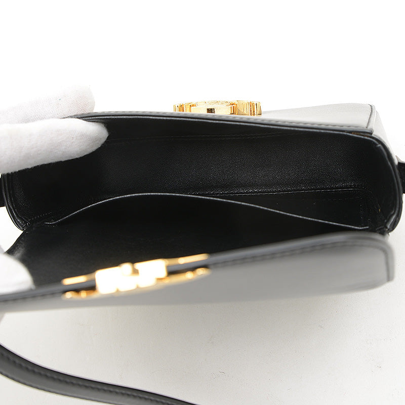 トリオンフ ショルダーバッグ カーフスキン ブラック ゴールド金具 ショルダーバッグ