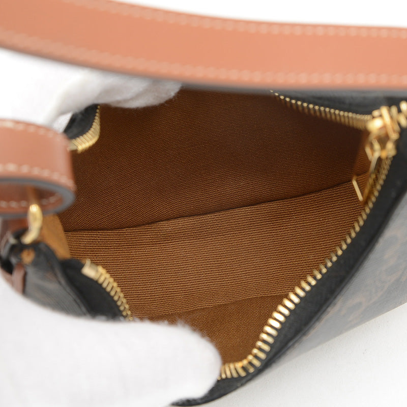 トリオンフ アヴァ ミニ ハンドバッグ ポーチ タン/ブラック ショルダーバッグ