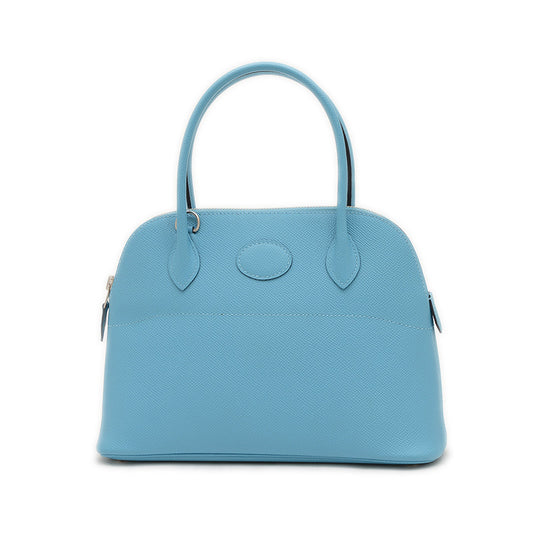 ボリード27 エプソン ブルーノール シルバー金具 D刻印 ハンドバッグ