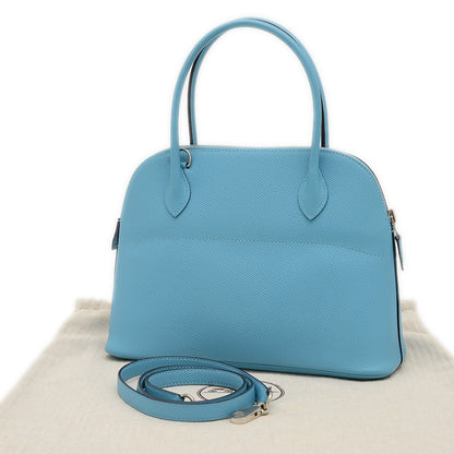 ボリード27 エプソン ブルーノール シルバー金具 D刻印 ハンドバッグ