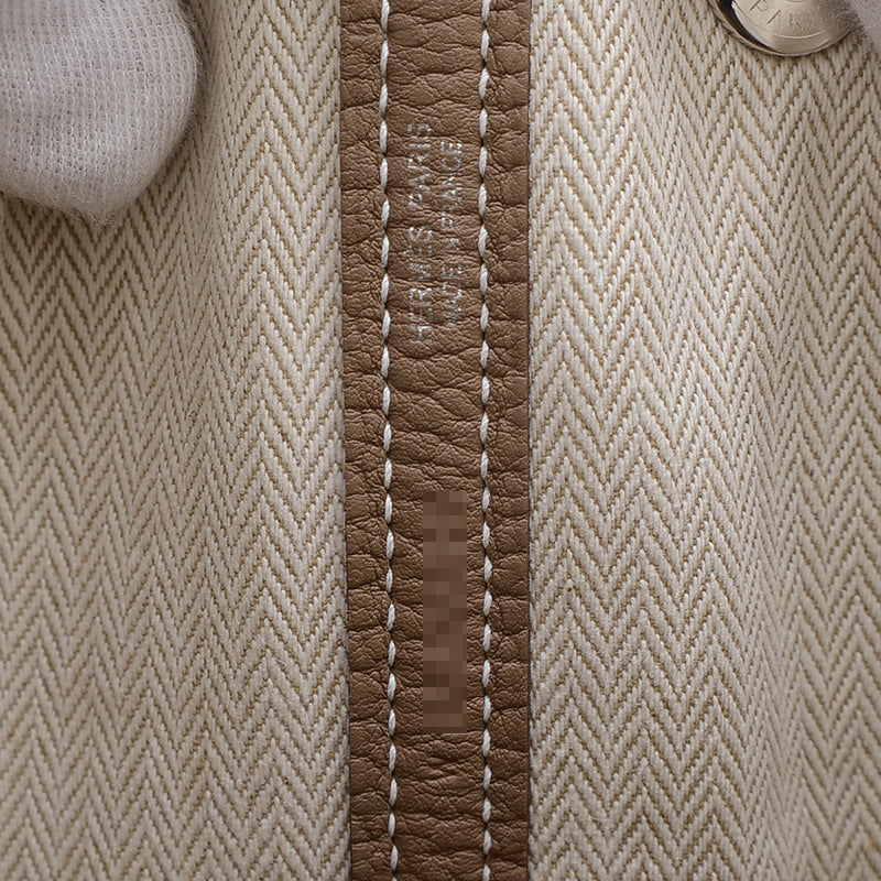 ガーデンパーティTPM 30 ネゴンダ エトゥープ W刻印 トートバッグ