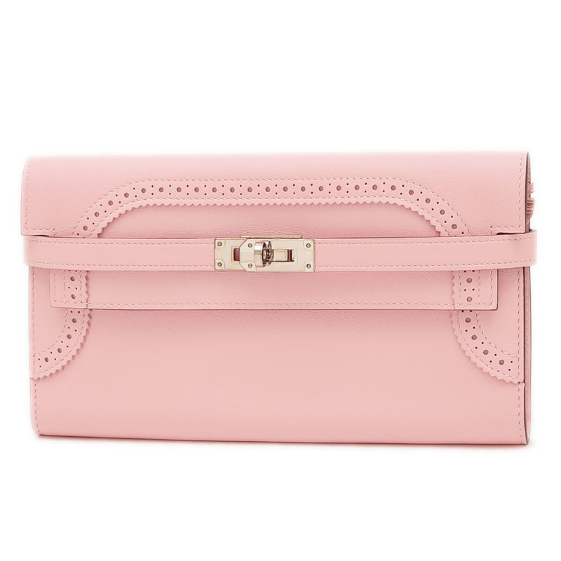 ケリーウォレット ギリース 長財布 スイフト ローズサクラ シルバー金具 X刻印 長財布