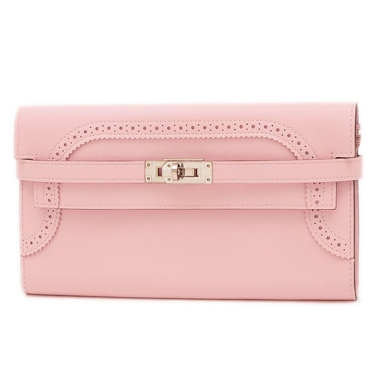 ケリーウォレット ギリース 長財布 スイフト ローズサクラ シルバー金具 X刻印 長財布