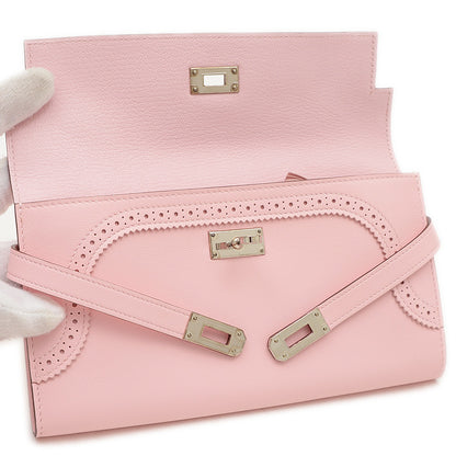 ケリーウォレット ギリース 長財布 スイフト ローズサクラ シルバー金具 X刻印 長財布