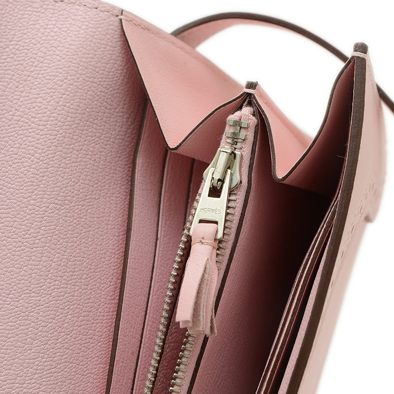 ケリーウォレット ギリース 長財布 スイフト ローズサクラ シルバー金具 X刻印 長財布