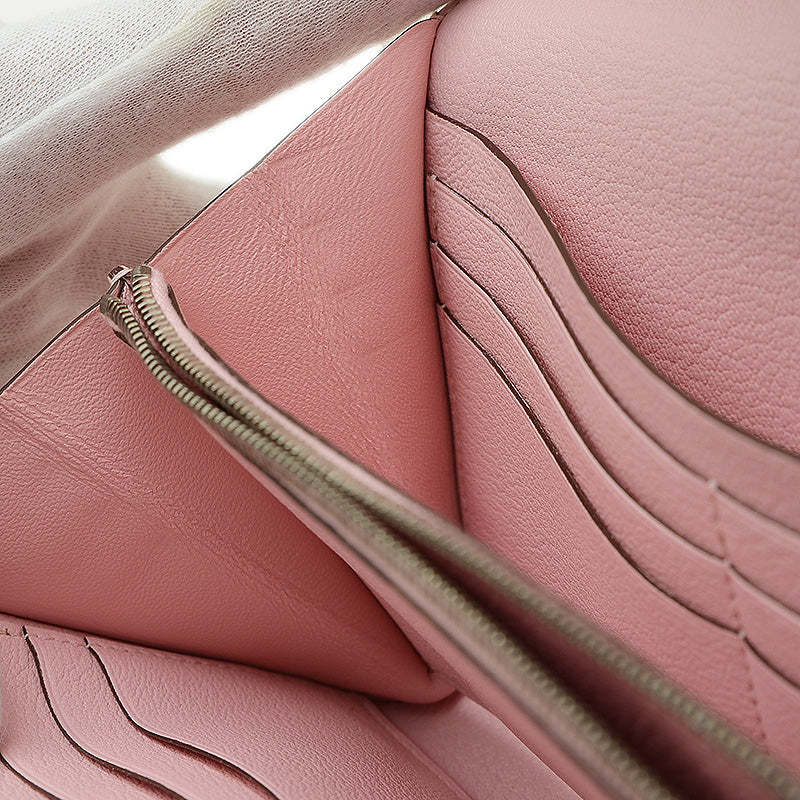 ケリーウォレット ギリース 長財布 スイフト ローズサクラ シルバー金具 X刻印 長財布