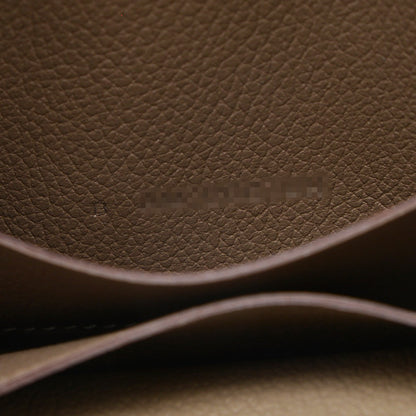 ロウリス スリム 二つ折り財布 エバーカラー エトゥープ シルバー金具 B刻印 二つ折り財布