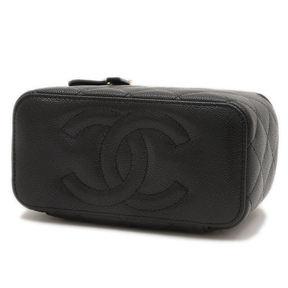 マトラッセ スモールバニティ キャビアスキン ブラック シルバー金具 AP1341 ショルダーバッグ