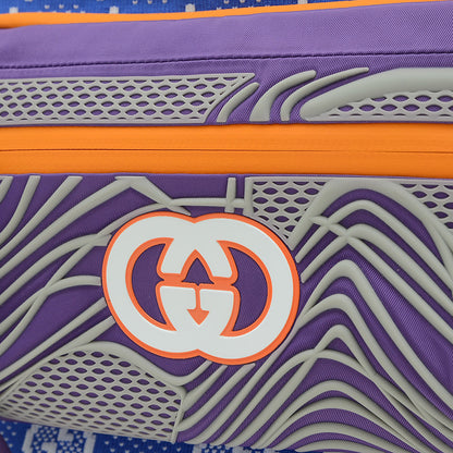 GGナイロン ウエストバッグ ナイロン/ラバー パープル/ブルー 752102 ウエストバッグ