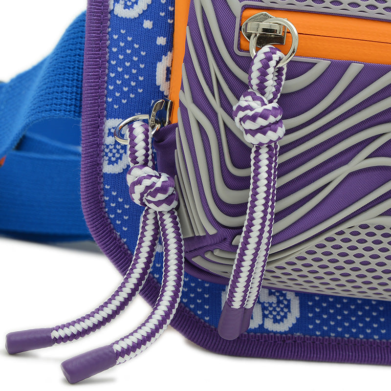 GGナイロン ウエストバッグ ナイロン/ラバー パープル/ブルー 752102 ウエストバッグ