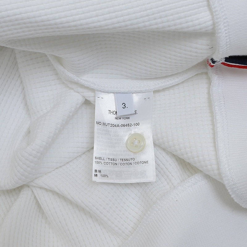 4BAR ストライプ ジップアップパーカー コットン ホワイト メンズ 3サイズ パーカー