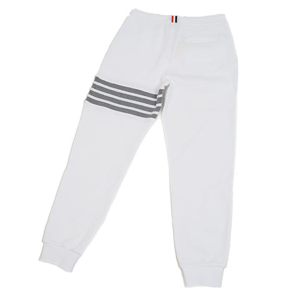 4BAR ストライプ スウェットパンツ コットン ホワイト メンズ 3サイズ パンツ
