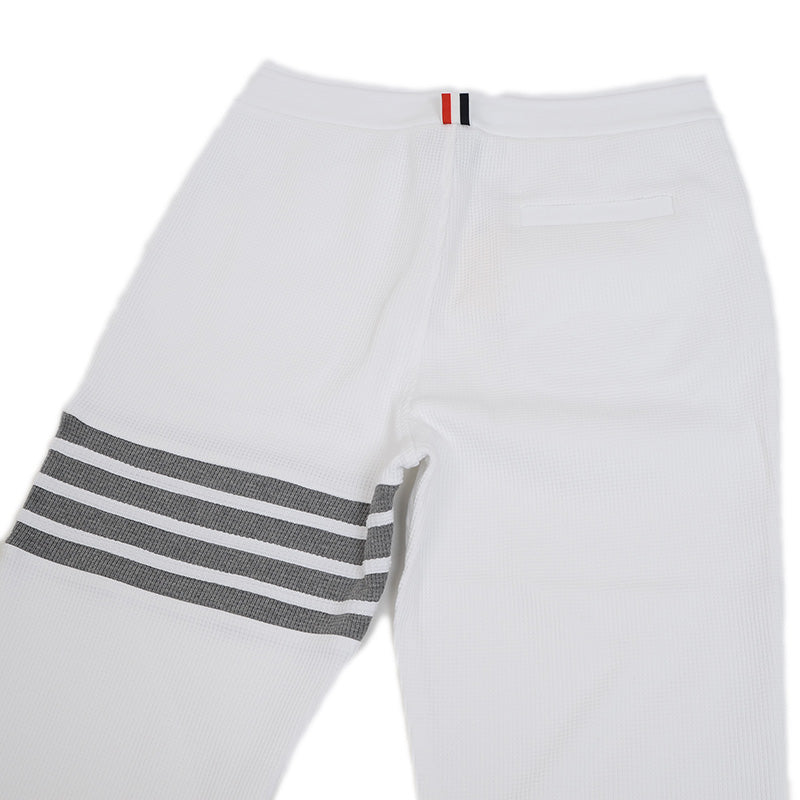 4BAR ストライプ スウェットパンツ コットン ホワイト メンズ 3サイズ パンツ