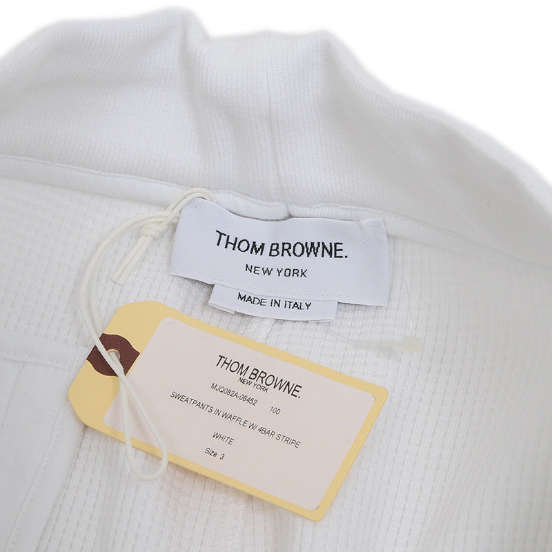 4BAR ストライプ スウェットパンツ コットン ホワイト メンズ 3サイズ パンツ