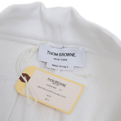 4BAR ストライプ スウェットパンツ コットン ホワイト メンズ 3サイズ パンツ