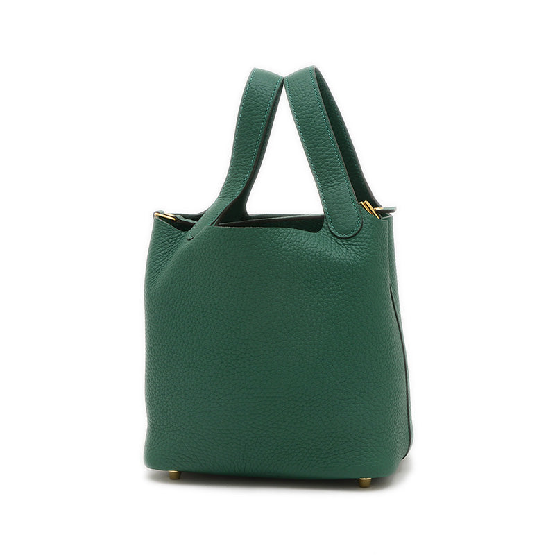 ピコタンロック PM 18 トリヨン ヴェールモワイヤン ゴールド金具 W刻印 ハンドバッグ