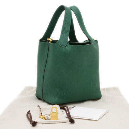 ピコタンロック PM 18 トリヨン ヴェールモワイヤン ゴールド金具 W刻印 ハンドバッグ