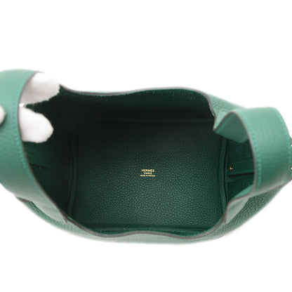 ピコタンロック PM 18 トリヨン ヴェールモワイヤン ゴールド金具 W刻印 ハンドバッグ