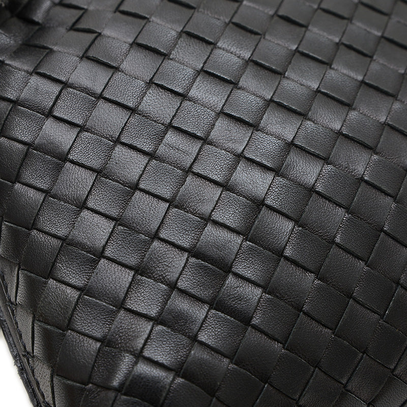 ノディーニ イントレチャート ショルダーバッグ レザー ブラック ヴィンテージ ショルダーバッグ